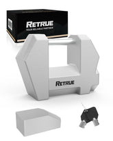 RETRUE Cyber Lock with heavy-duty steel body securing a trailer coupler.