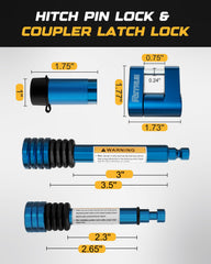 RETRUE dual hitch pin lock 5/8 inch for secure mounting.