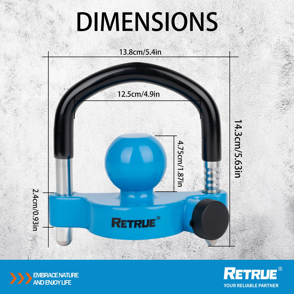 RETRUE weatherproof cover and cap protect the lock from rain