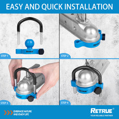 RETRUE bright yellow finish improves visibility to deter theft