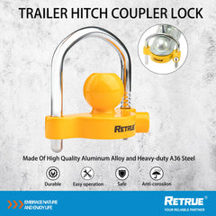 RETRUE weatherproof design protects the hitch lock from rain and sun exposure.
