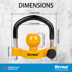 RETRUE weatherproof cover protecting the lock from rain and dust