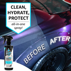 Rev Auto Wrap Guard spray action provides even coverage for car wraps.