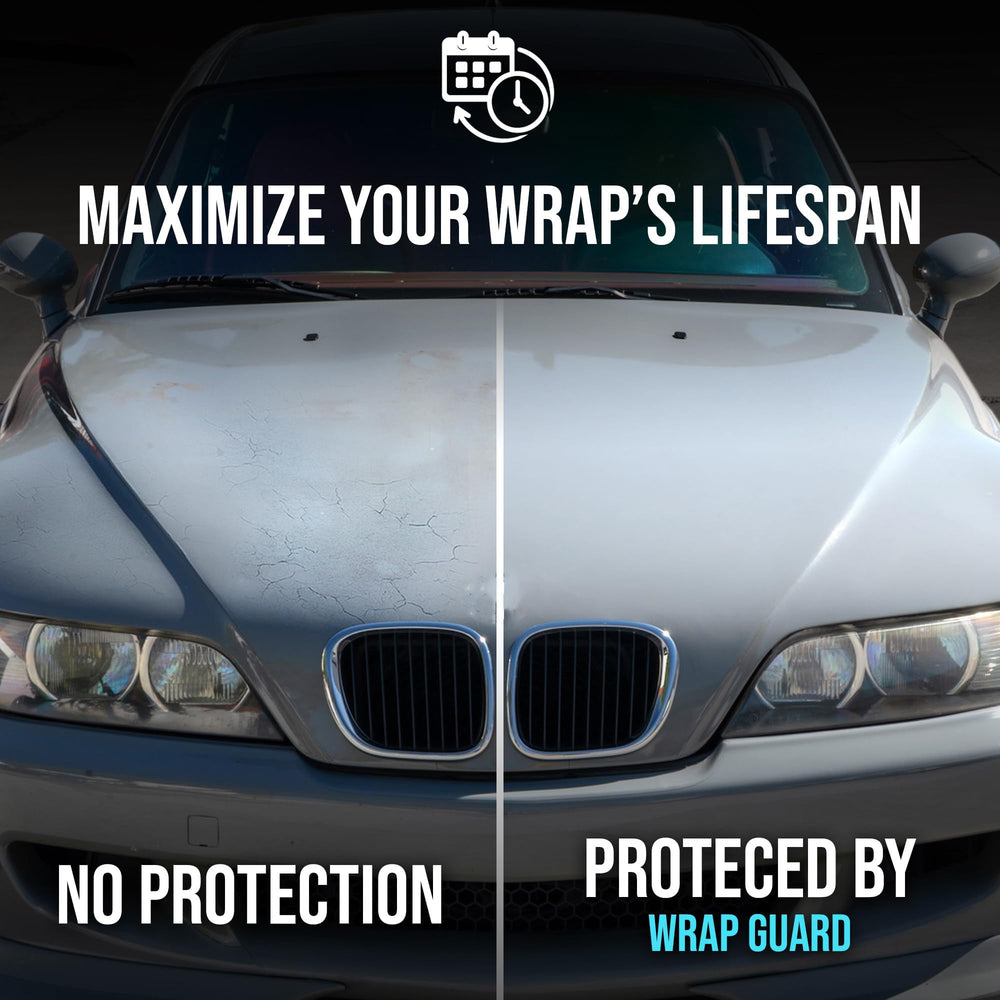 Rev Auto Wrap Guard beading shows a hydrophobic effect for easier washes.