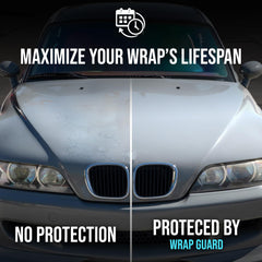 Rev Auto Wrap Guard beading shows a hydrophobic effect for easier washes.