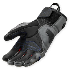 REV'IT! Sand 5 gloves palm view emphasizing grip panels and control.