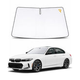 RevLux sunshade full windshield coverage for heat protection.
