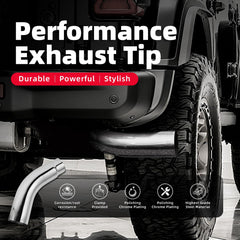 REWONIXAL exhaust tip clamp installation demonstrates quick, secure mounting without welding