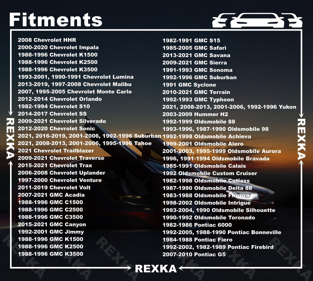 Rexka 17/64 inch hole size compatible with common OE replacements