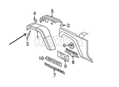 Rexka Chrysler 6506007AA compatible rivet for precise bumper fastening.