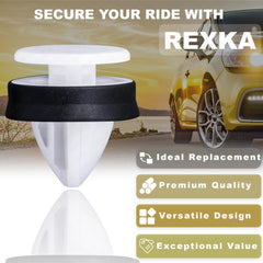 Rexka white nylon construction ensures durable, long-lasting clips