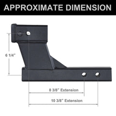 REYSUN adjustable length hitch extender at 8.5 and 10.5 inches