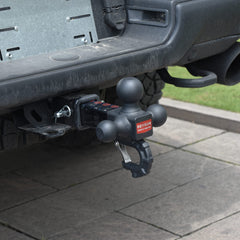 REYSUN tri-ball hitch four-sided pin holes and interchangeable balls.