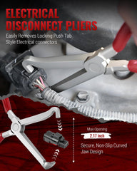 Reywoo 60-degree electrical disconnect pliers access angled connectors