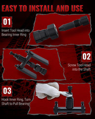 Reywoo easy-to-use puller inserts and hooks quickly to remove bearings