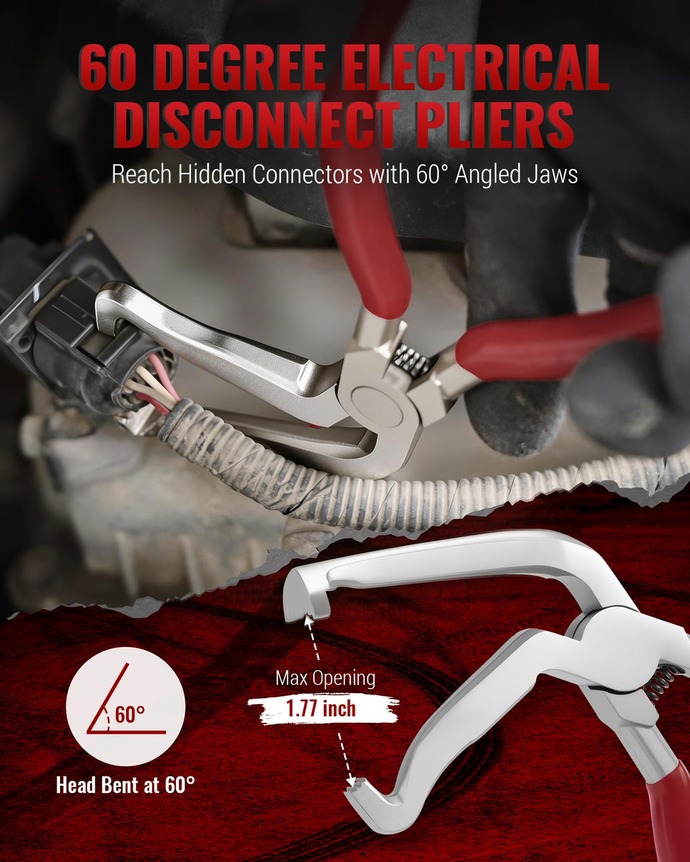 Reywoo straight electrical disconnect pliers disconnecting sensor connectors
