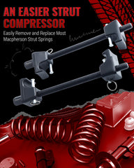 Reywoo strut spring compressor closeup highlights Acme threaded rod.
