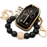RFSRZ soft TPU key fob case in black protects GMC Acadia and Terrain keys with grip.