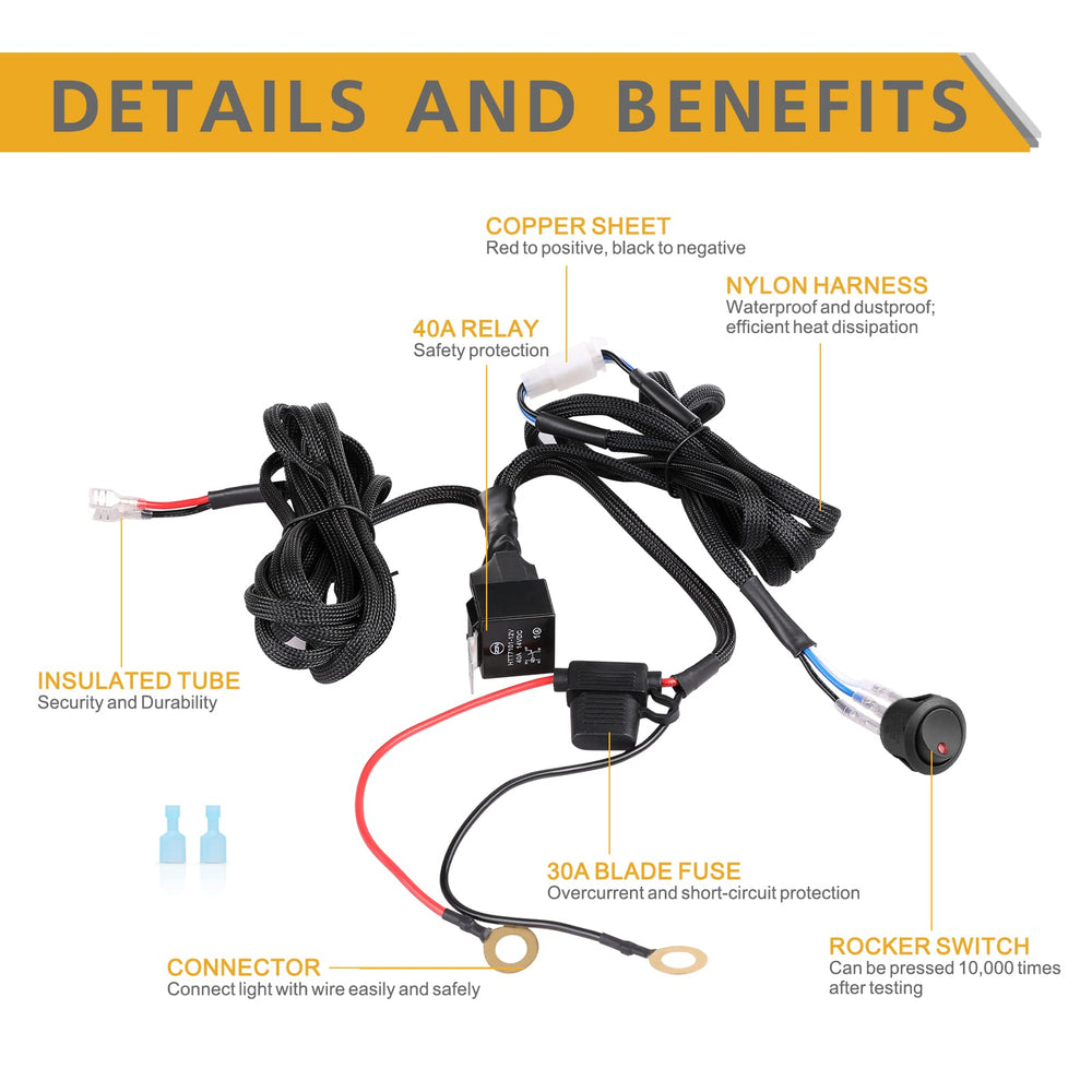 Rfroad heavy-duty rocker switch provides reliable control even at night.