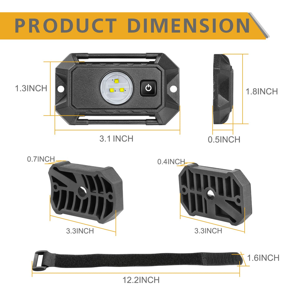Rfroad Lighting universal dome light with mounts improves interior visibility in any vehicle.