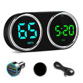 RGZOCT GPS HUD dashboard display shows speed and time at a glance.