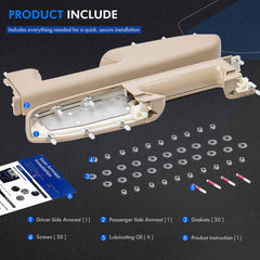RHAOCZIYAUTO release handle below armrest design compatibility