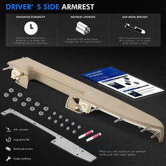 RHAOCZIYAUTO front driver side door panel tan color enhances interior match and style.