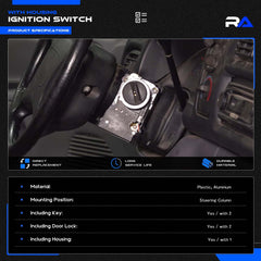 RHAOCZIYAUTO ignition switch components ensure smooth operation and longevity