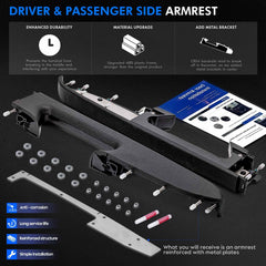 RHAOCZIYAUTO mid-armrest metal bracket reinforcement for longevity