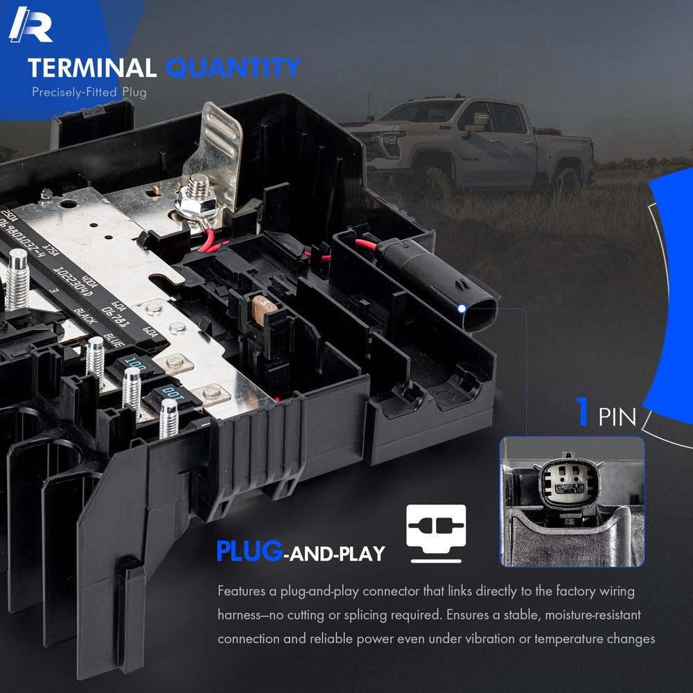 RHAOCZIYAUTO vehicle fitment chart showing Silverado and Sierra models