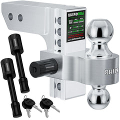 Rhino USA adjustable trailer hitch with 8-inch drop for level hauling