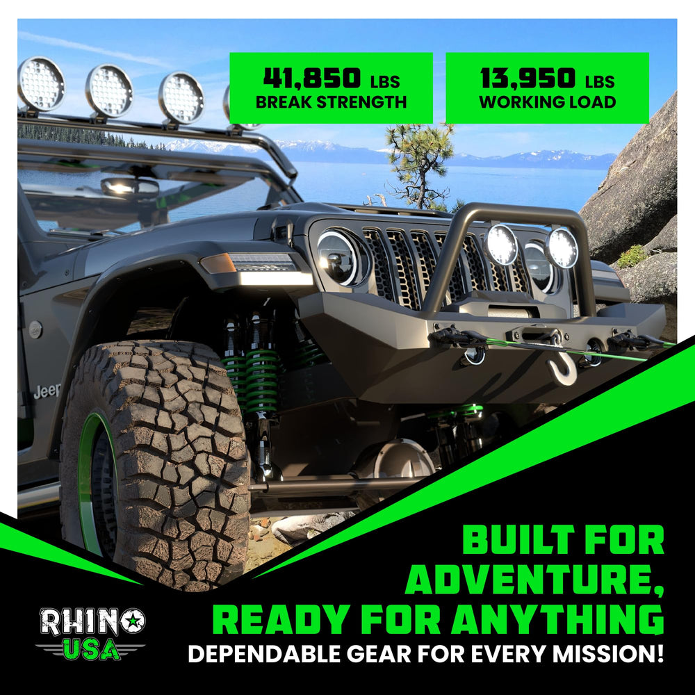 Rhino USA compatible with most aftermarket bumpers and universal mounts.