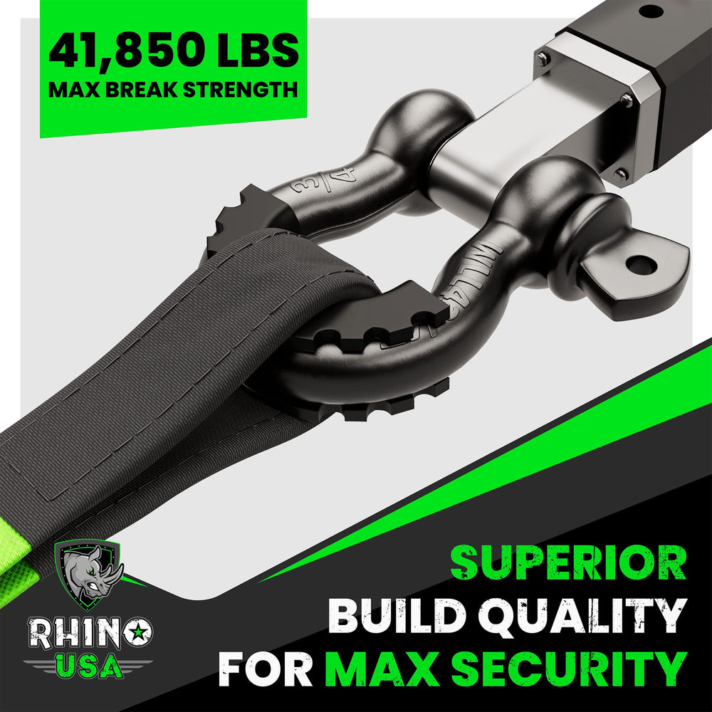 Rhino USA D Ring Shackles with rubber isolator kit reduces noise and wear.