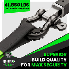 Rhino USA D Ring Shackles with rubber isolator kit reduces noise and wear.