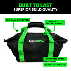 Rhino USA recovery bag straps and shackles pocket view for quick access