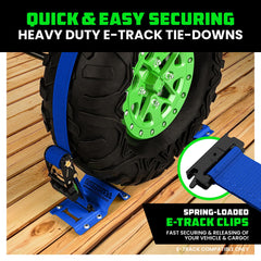 Rhino USA heavy-duty tie-down straps ensure fast, secure trailer anchoring.