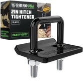 Rhino USA hitch tightener mounted on a 2-inch receiver for quiet towing.