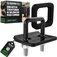 Rhino USA Hitch Tightener on a 2-inch receiver for quieter tow.