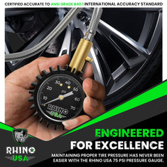 Rhino USA in-use on car, truck, or motorcycle for precise readings