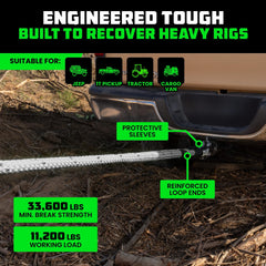 Rhino USA vehicle recovery with Jeep illustrates rugged towing capability.