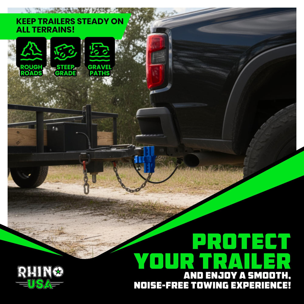 Heavy-duty aluminum hitch with lifetime replacement program for daily use.