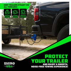 Heavy-duty aluminum hitch with lifetime replacement program for daily use.