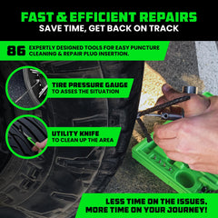 Rhino USA metal-handled reamer and plug insertion tool for fast puncture repair.
