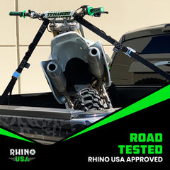 Rhino USA packaged set in use on a motorcycle demonstrates quick setup