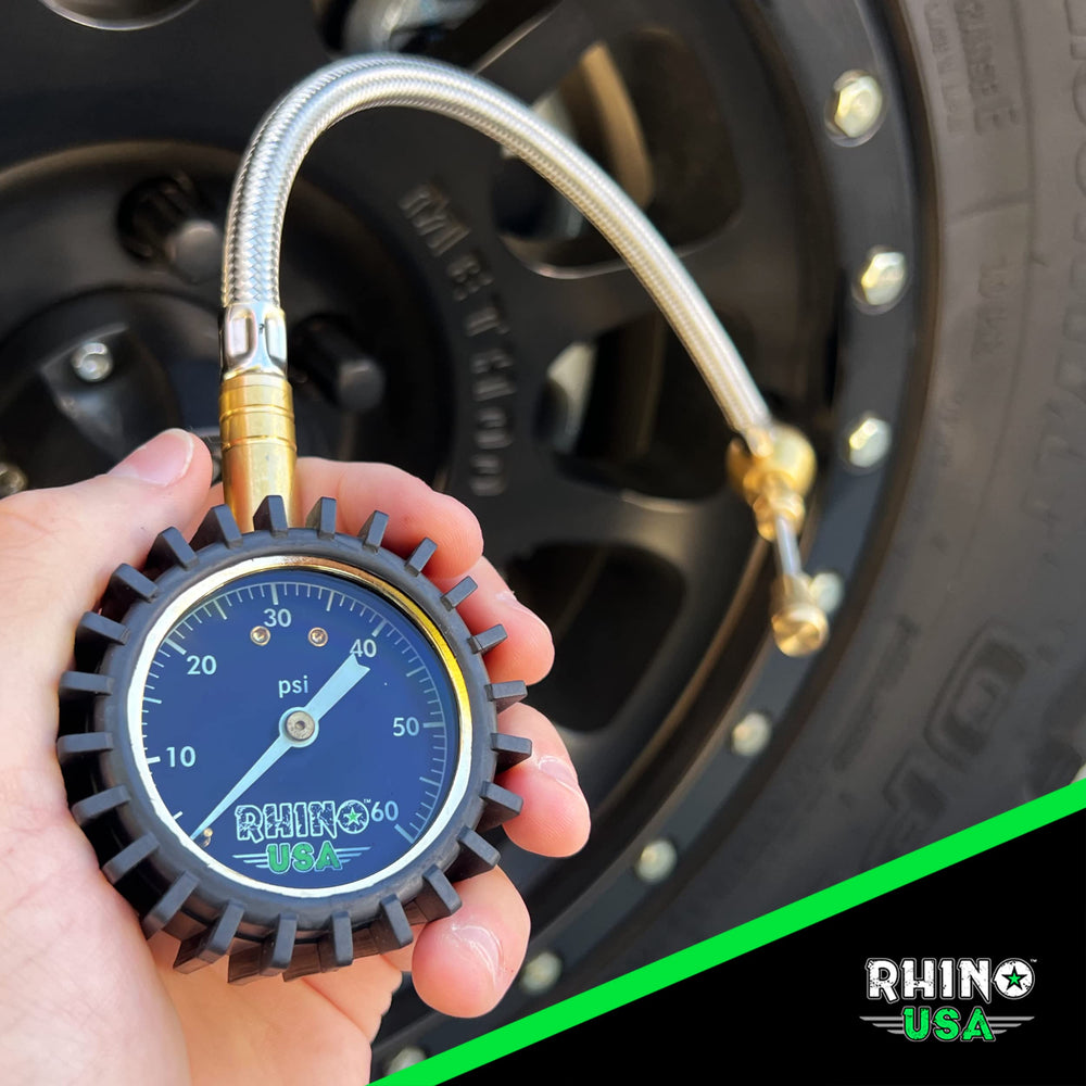 Rhino USA rapid tire deflators PSI monitor for instant pressure checks