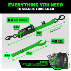 Rhino USA padded-handle ratchet enables comfortable use