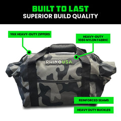 Rhino USA bag with reinforced seams and HD buckles for durability
