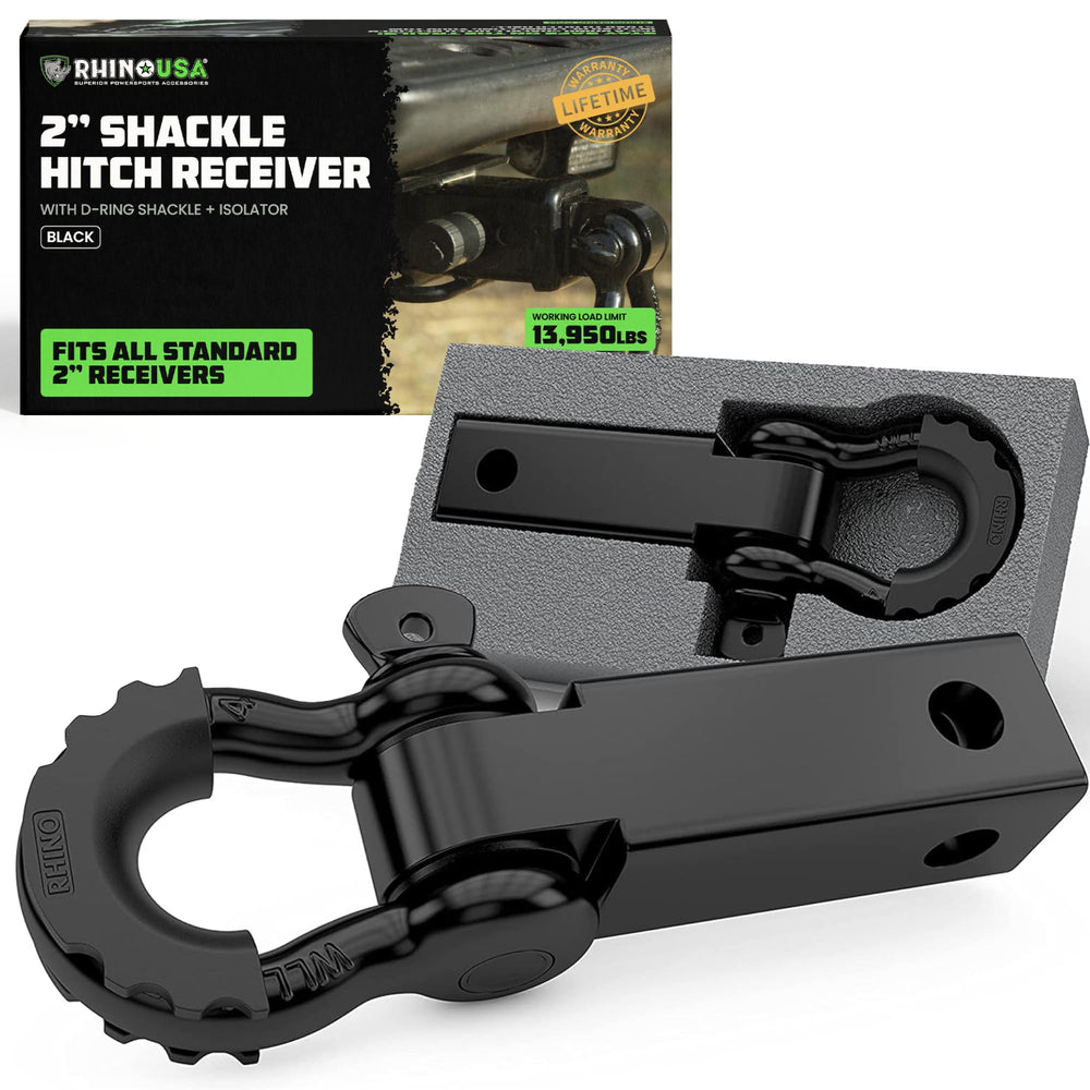 Rhino USA shackle hitch receiver 2-inch installation for quick recovery