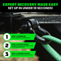 Rhino USA durable, weather-ready shackle receiver for all-season use