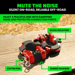 Rhino USA shackle opening shown at 1.25 inches for wide compatibility.